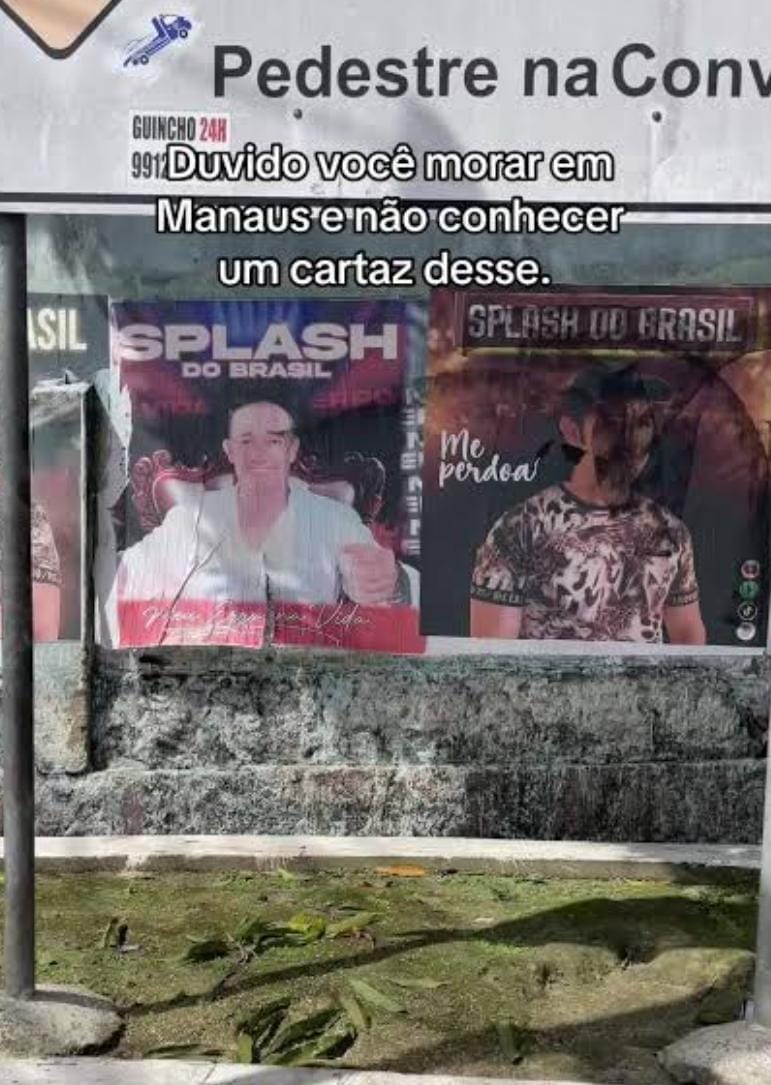 Prefeitura de Manaus notifica aplicação de lambe-lambe em flagrante e aciona empresas
