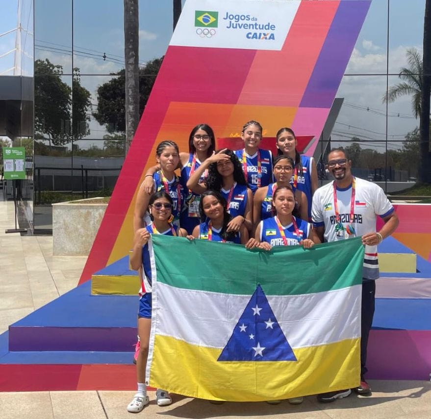Meninas do basquete de Tefé fazem história nos Jogos Brasileiros da Juventude em Brasília