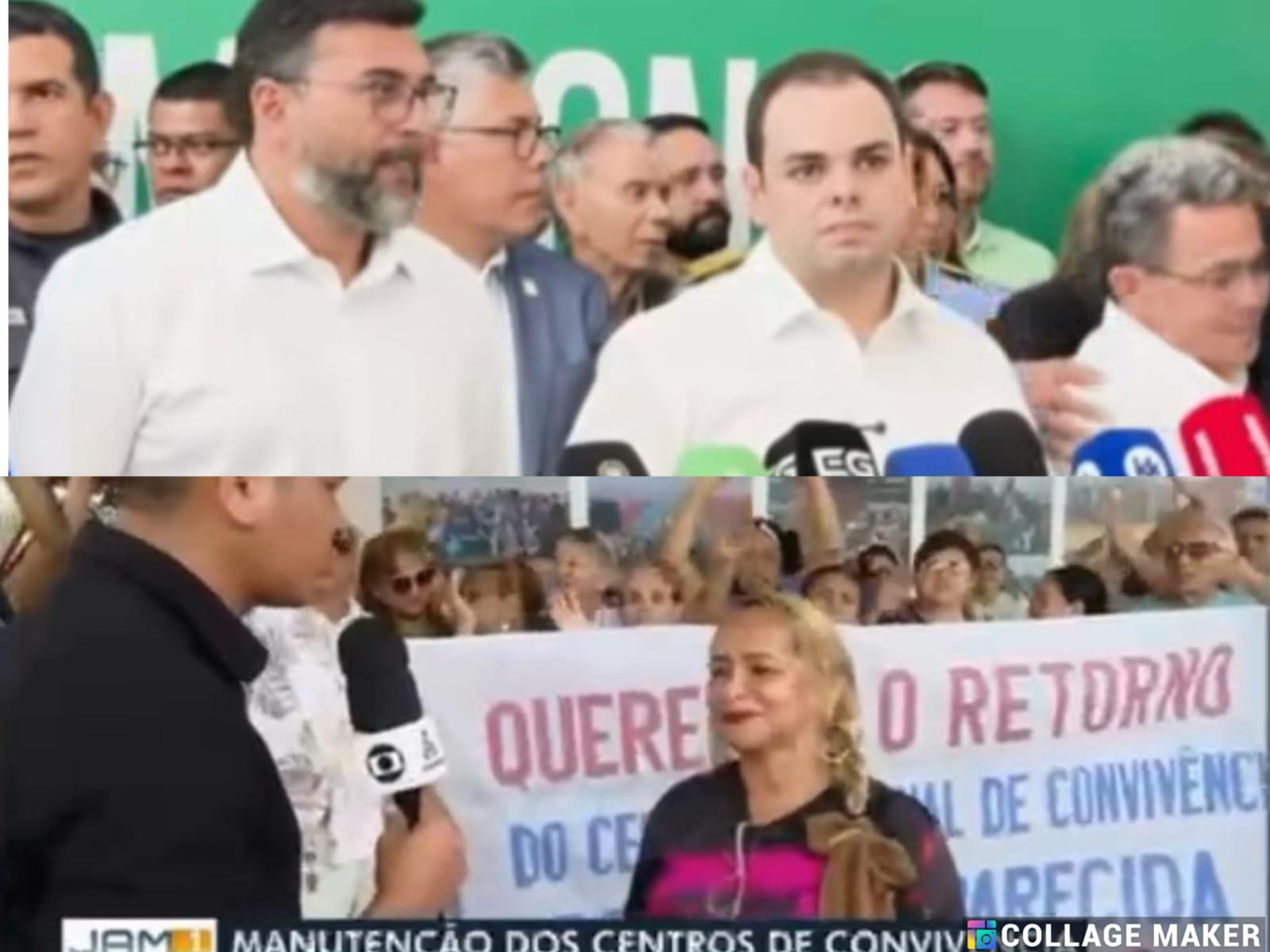Idosos manifestam contra o abandono de Wilson e Roberto