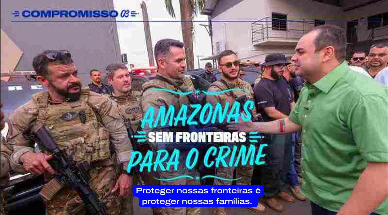 Roberto Cidade apresenta plano para segurança e promete "Amazonas sem fronteiras para o crime" e muralha digital para continuar o paredão