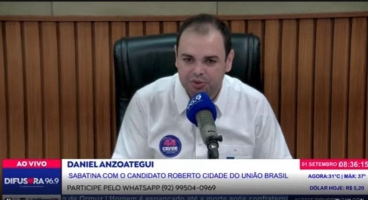Trecho em que Roberto Cidade admite não saber de onde tirar dinheiro para construir hospital é cortado de transmissão da Difusora