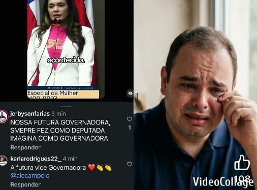 Prestes a se tornar o primeiro governador da história a não ir para o segundo turno, Roberto Cidade posta vídeo antigo de Alessandra Campelo e recebe enxurrada de comentários elogiando a deputada